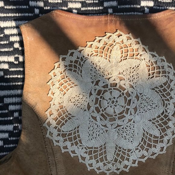 vtg suede altered vest - Picture 7 of 13